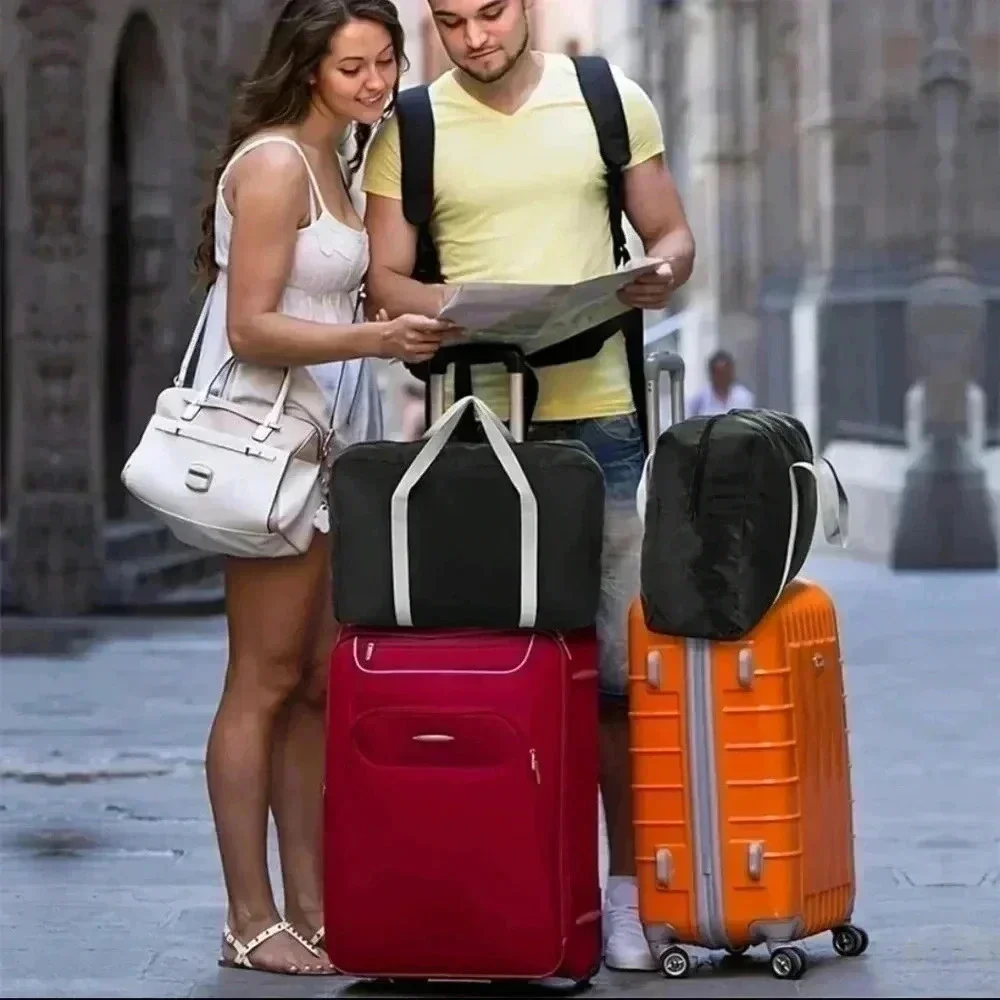 Compact folding travel bag womens and mens storage for long car and plane rides